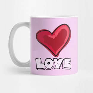 Red heart love Mug